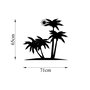Wallity Palm And The Sun - 442 Escultura de pared de metal Negro